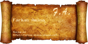 Farkas Amina névjegykártya